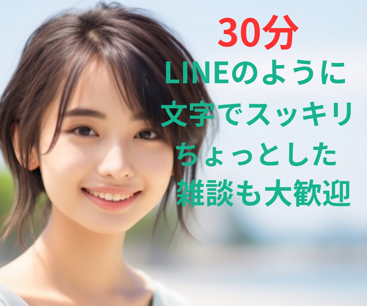 気軽にチャットでお話します 電話の緊張感なし！日常の悩みや雑談を気軽にお話ししましょう。 イメージ1
