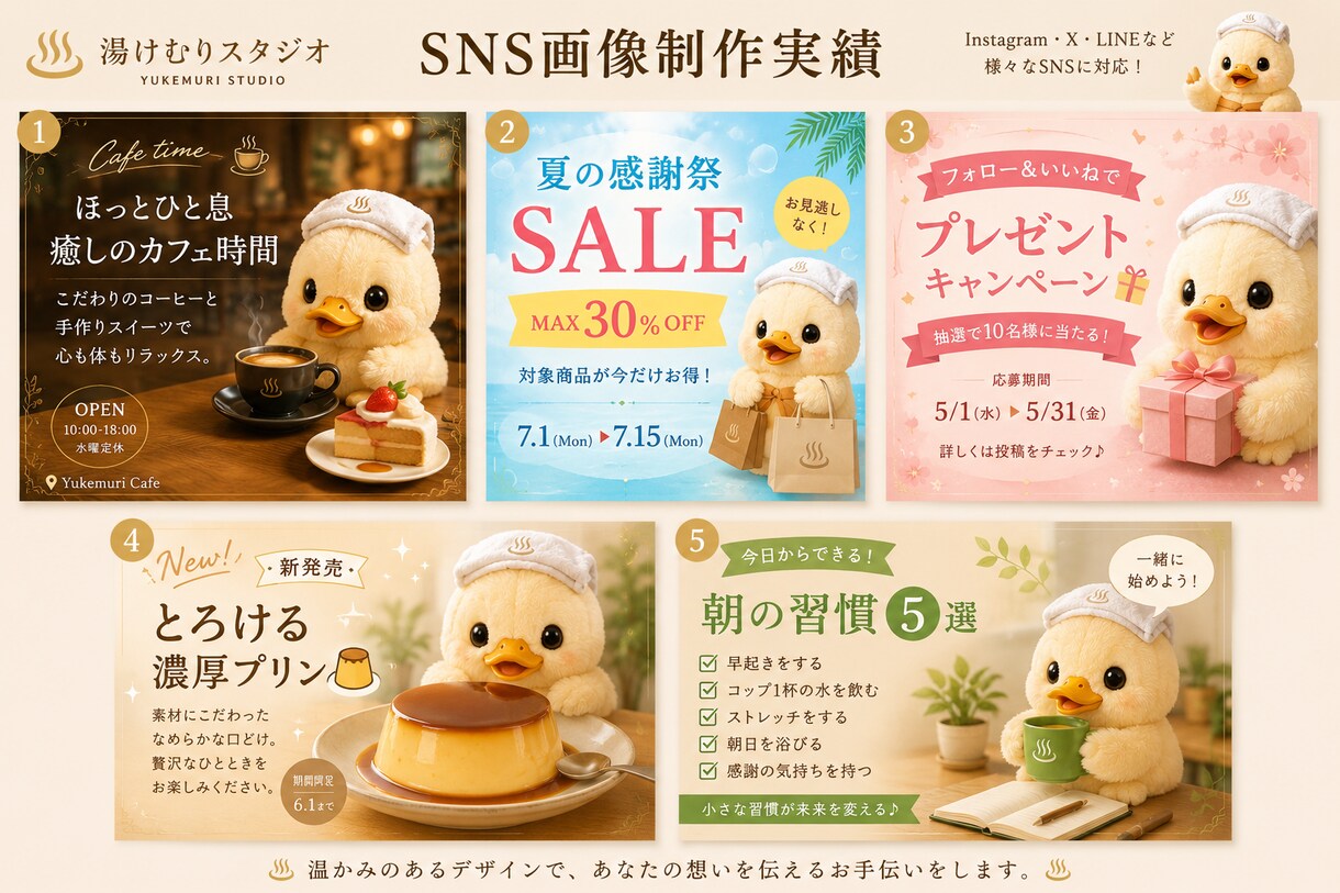 SNS投稿画像を高品質に制作します 目を引くSNS画像を丁寧に制作 イメージ1