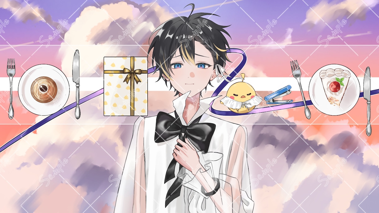 かわいい女の子や男性のイラストを制作します シンプルなものからポップなもの、お顔アップや立ち絵など！ イメージ8