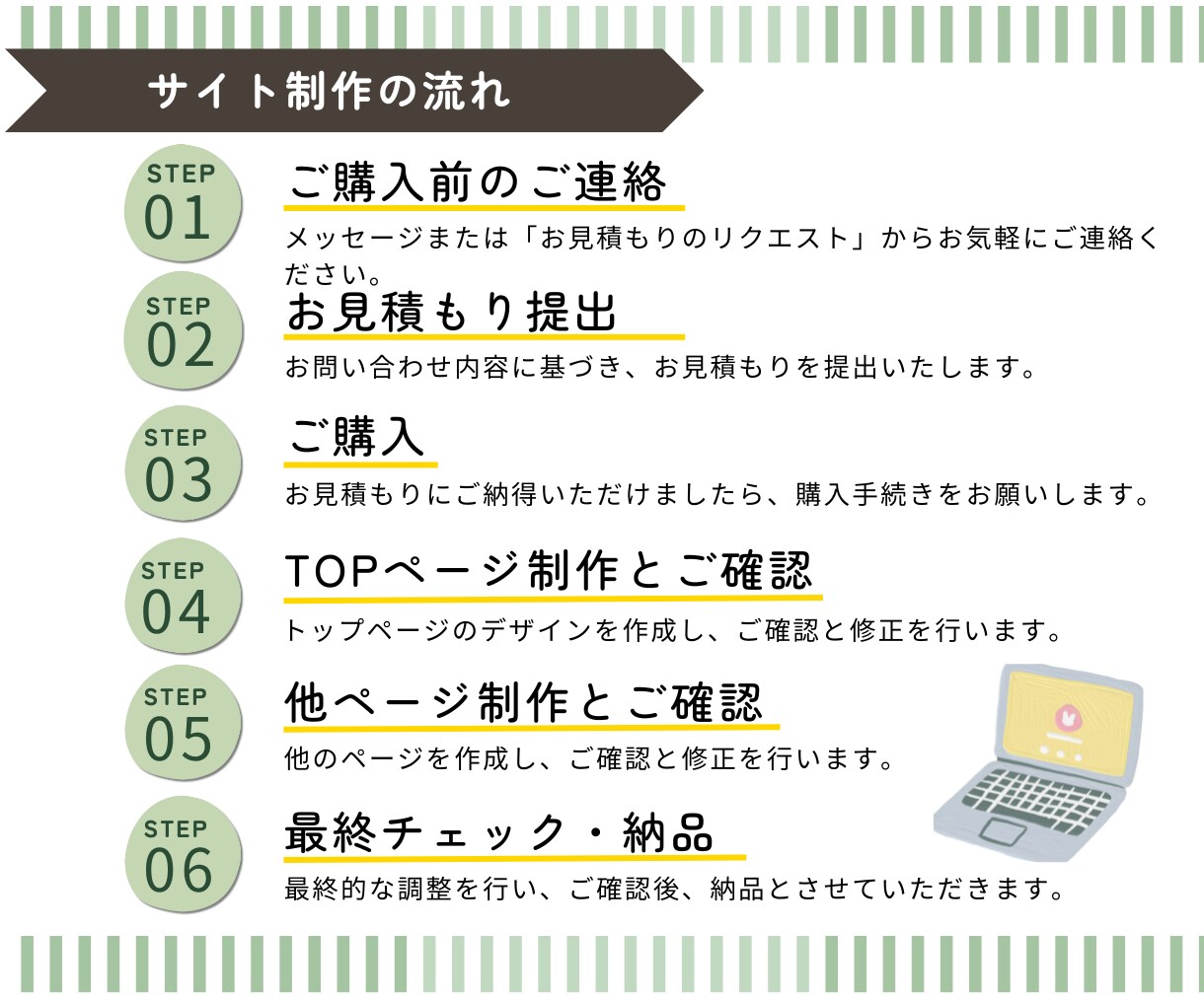 初心者も安心⭐️更新できるおしゃれなHPを作ります 維持費0円｜SEO対策｜丁寧なヒアリング｜納品後の相談歓迎 イメージ2