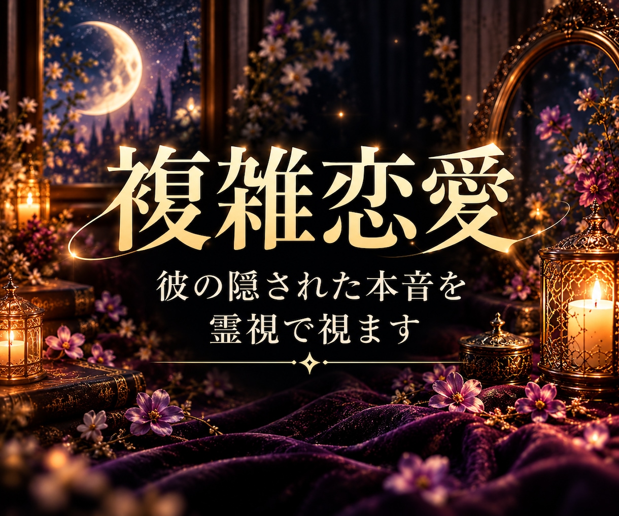 複雑恋愛｜既婚者の彼の本音と二人の今を視ます 不倫・W不倫。奥さんがいる彼の本心を紐解きます。 イメージ1