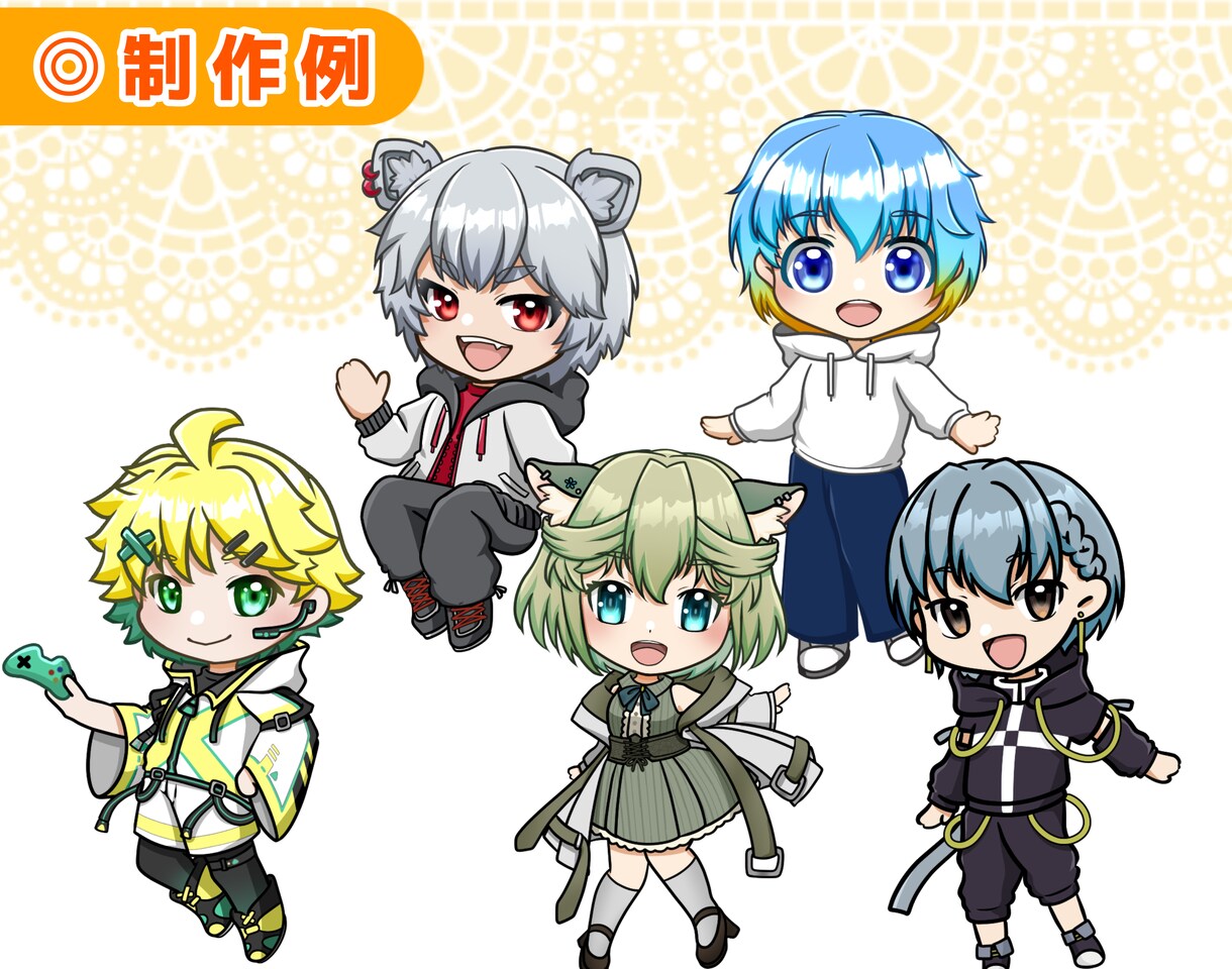 デフォルメ・ミニキャラ・SDイラスト描きます ゲーム配信・雑談配信・アイコン・ヘッダー・グッズなど イメージ5