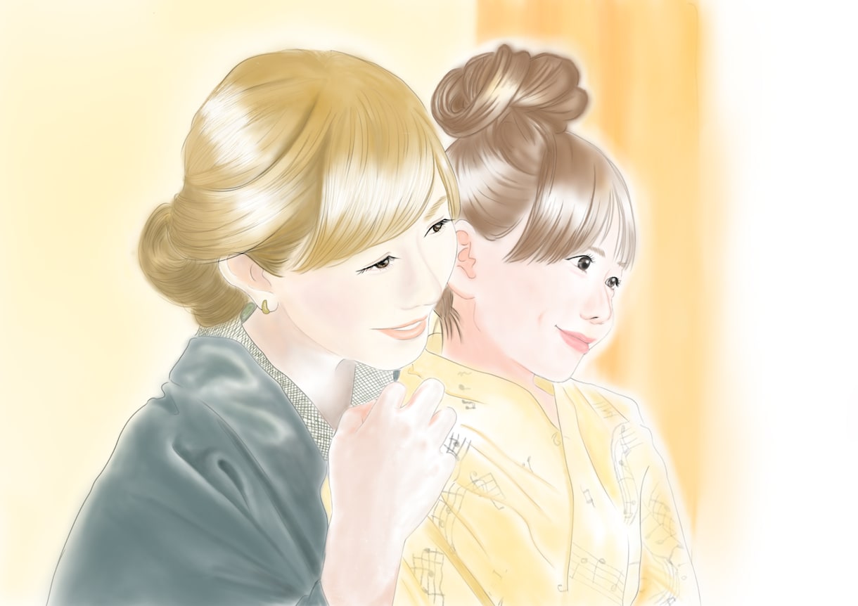 大切な人の“いま”を、やさしく残す似顔絵描きます 家族写真/記念日/贈り物/誕生日プレゼント/還暦の祝いなど イメージ2