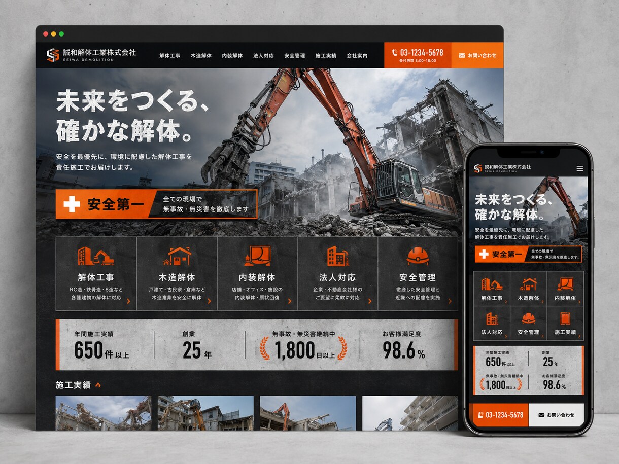建設業専門のホームページを制作しますます 現場の強みが伝わる、更新しやすいホームページ イメージ4