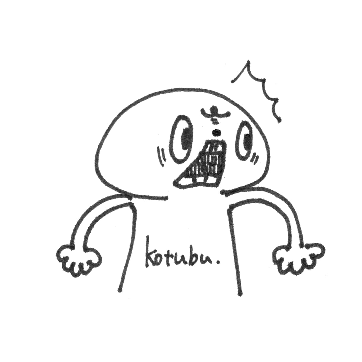 手描き白黒イラストを描きます ゆるい手描き白黒イラストにちょっと加工を施したイラストです！ イメージ1