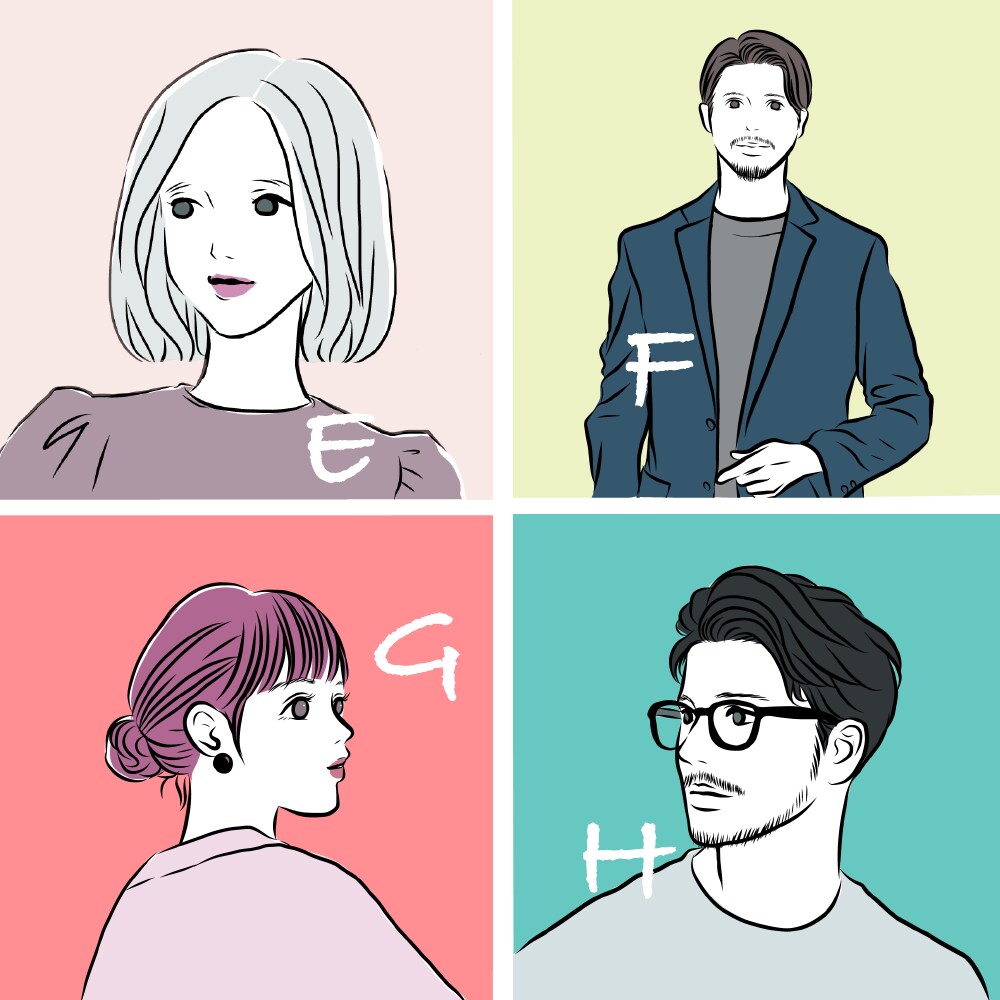 きれいな似顔絵風アイコン描きます お写真が無くてもok。シンプルなデザイン✖️綺麗めカラー イメージ4