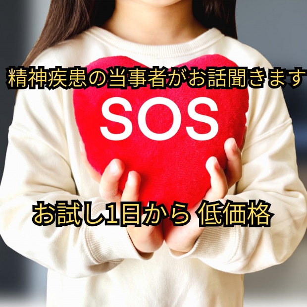 精神疾患の当事者が寄り添ってお話を聞きます 鬱病、解離性障害、複雑性PTSD、発達の親・旦那、自死遺族 イメージ1
