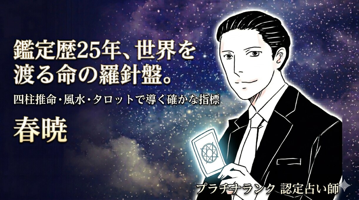 結婚相手としての本気の相性を本格鑑定します 鑑定歴25年・海外在住◎10年運の年表まで網羅します。 イメージ10