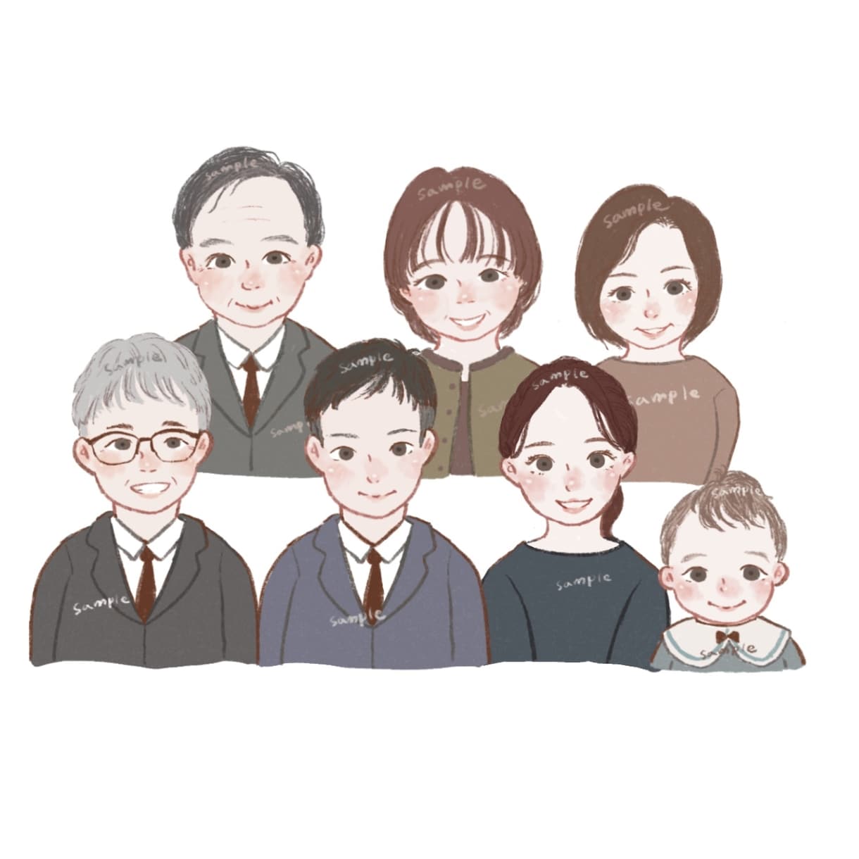 ゆるめタッチの似顔絵アイコン描きます ゆるめタッチ　商用利用•背景透過も可能！クーポン利用可！ イメージ4