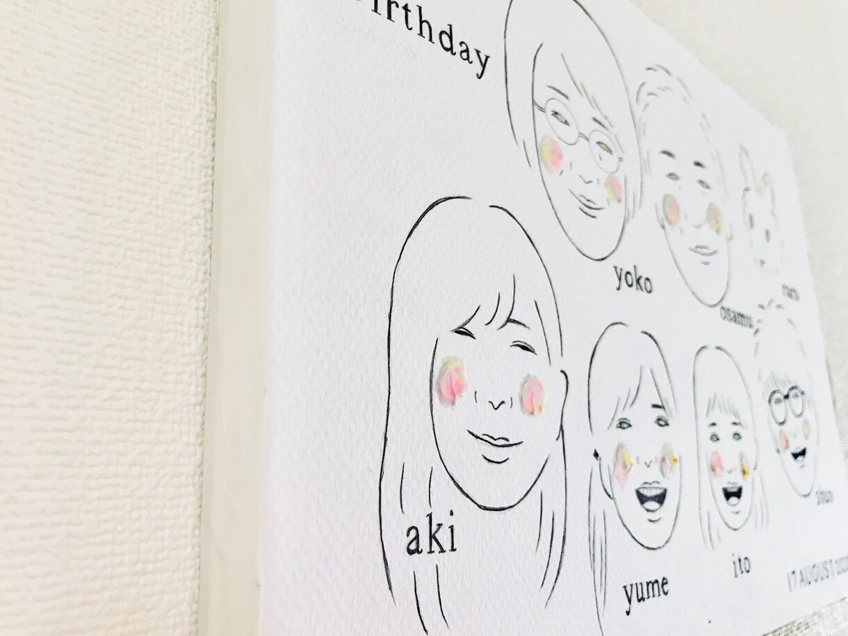 還暦祝いの似顔絵アートパネル作ります 還暦祝いのプレゼントに♡両親に♡思い出に♡ イメージ4