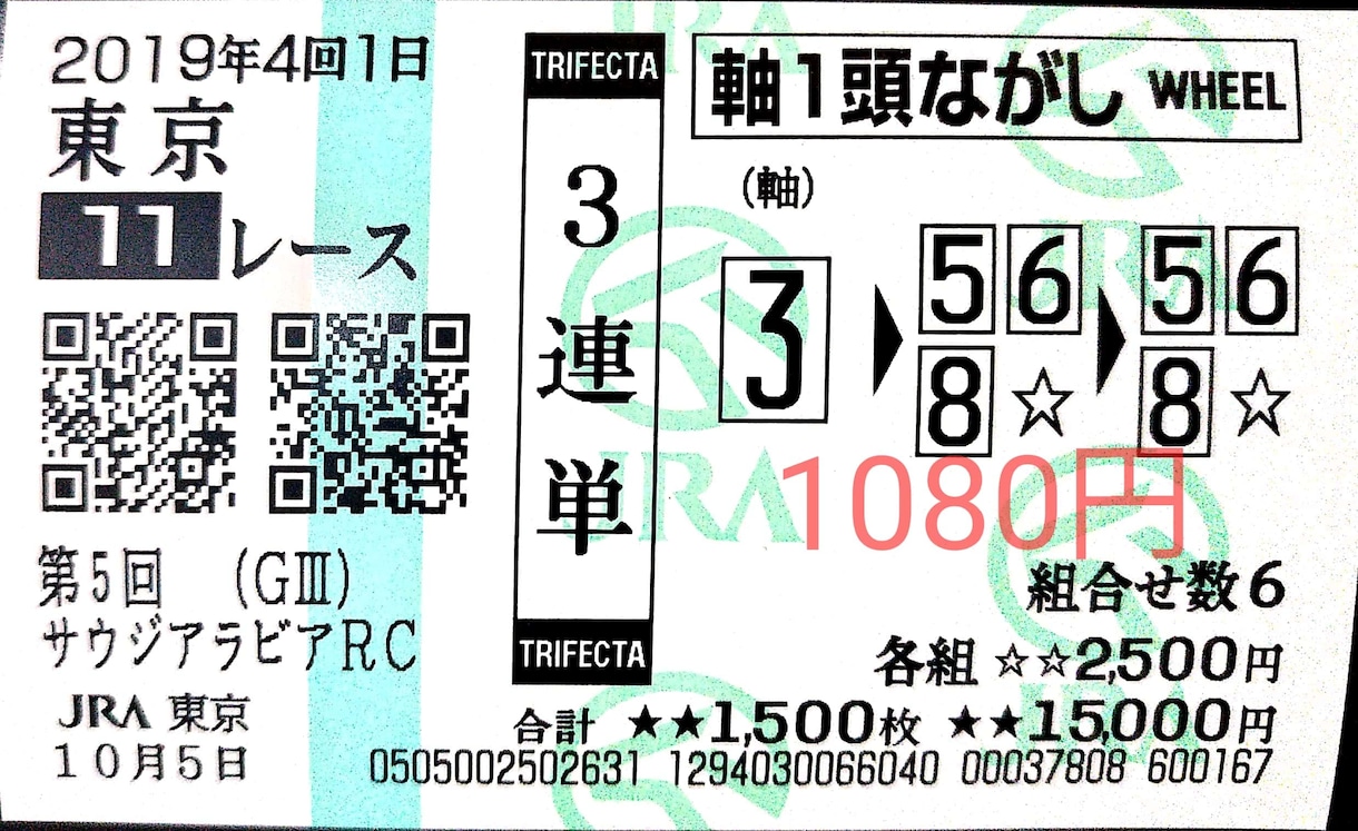 土曜日メイン2つのレースの予想を販売します 馬連5点以内。3連複15点前後で予想します。 イメージ10