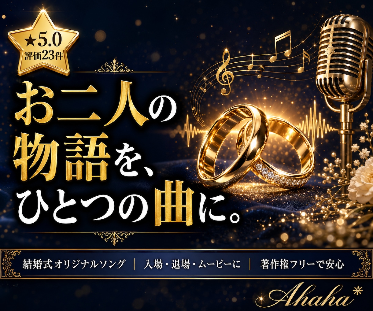 結婚式用のオリジナルソングをお作りします 著作権フリーのオリジナル結婚式ソングをお作りします。 イメージ1