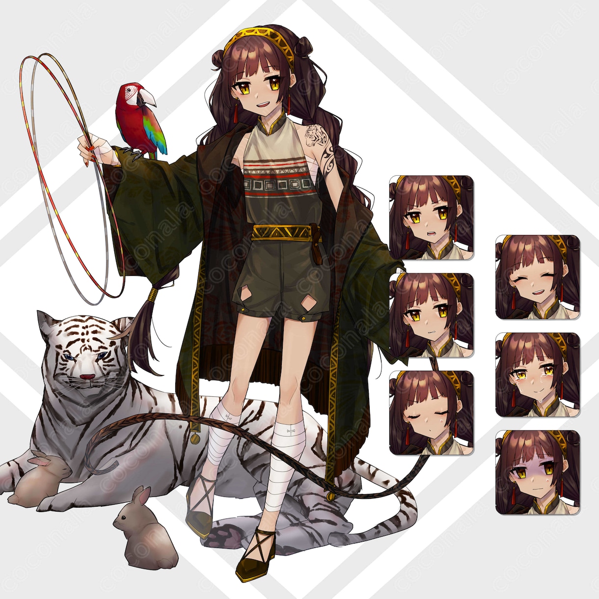 納期2月末◎TRPG・動画用等の立ち絵制作します CoCなどに使う立ち絵+表情差分が欲しい方、いかがですか？ イメージ3