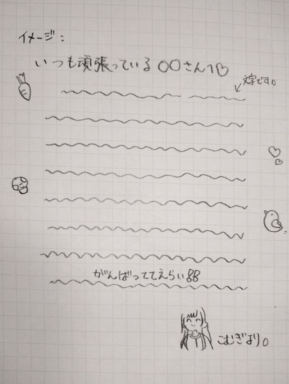 現役女子大生からあなたへ手書きメッセージを贈ります 【心を暖めたい、人の温もりを感じたいあなたへ】 イメージ2