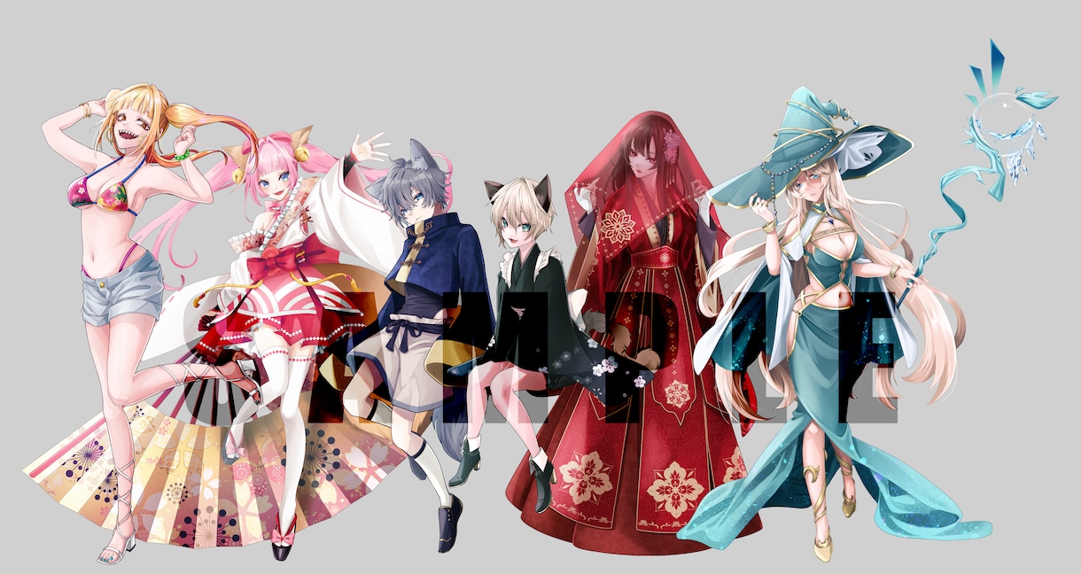 キャラクター立ち絵作成します TRPG（配信などにも！）の立ち絵などを作成いたします！ イメージ1
