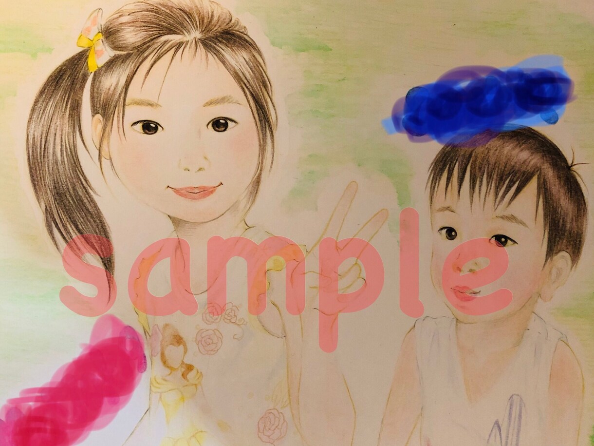 NHKBSプレミアムドラマで採用された、色鉛筆画の似顔絵です - 日用品