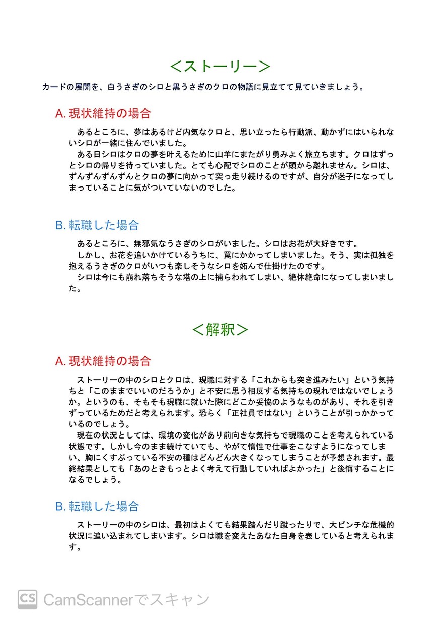 ラビットタロットカードで占います あなたの悩みをうさぎさんの物語にたとえて覗いてみませんか？ イメージ6