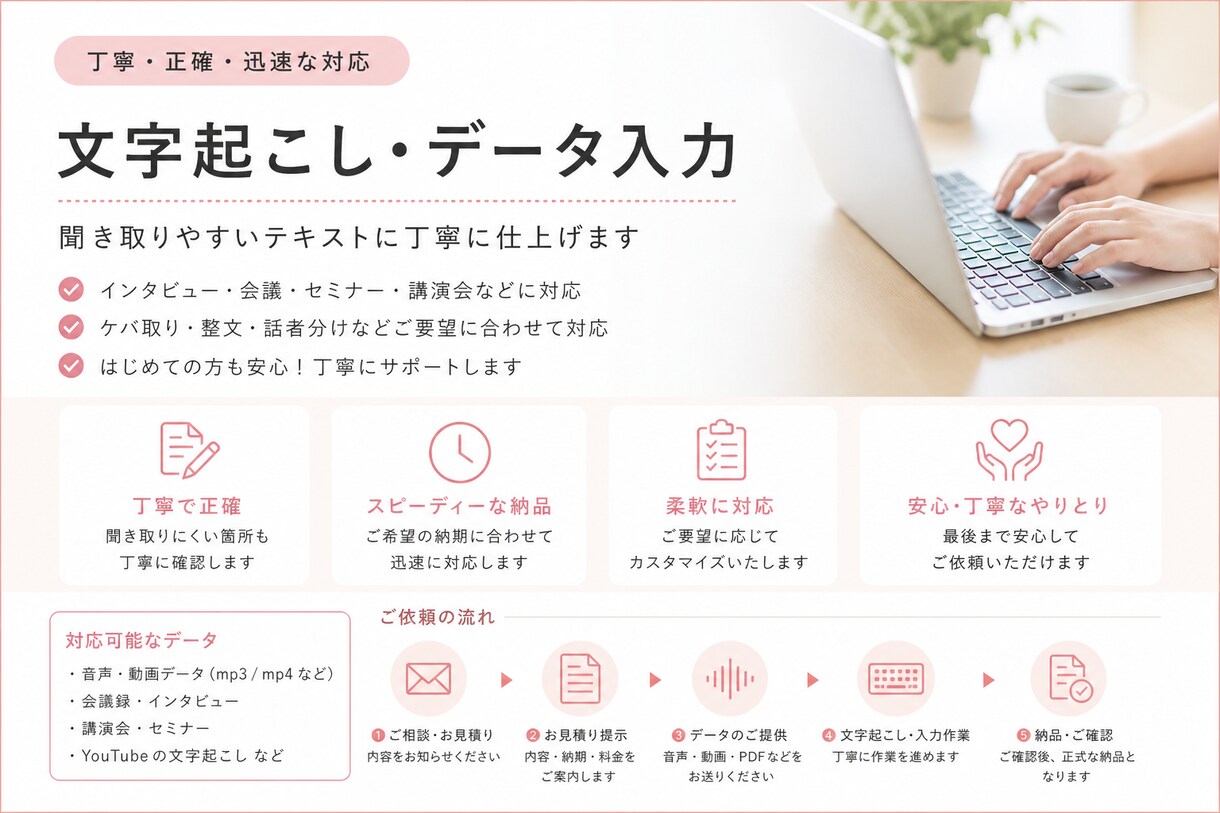 丁寧・正確にデータ入力代行します 事務経験10年｜正確・迅速に対応 イメージ1