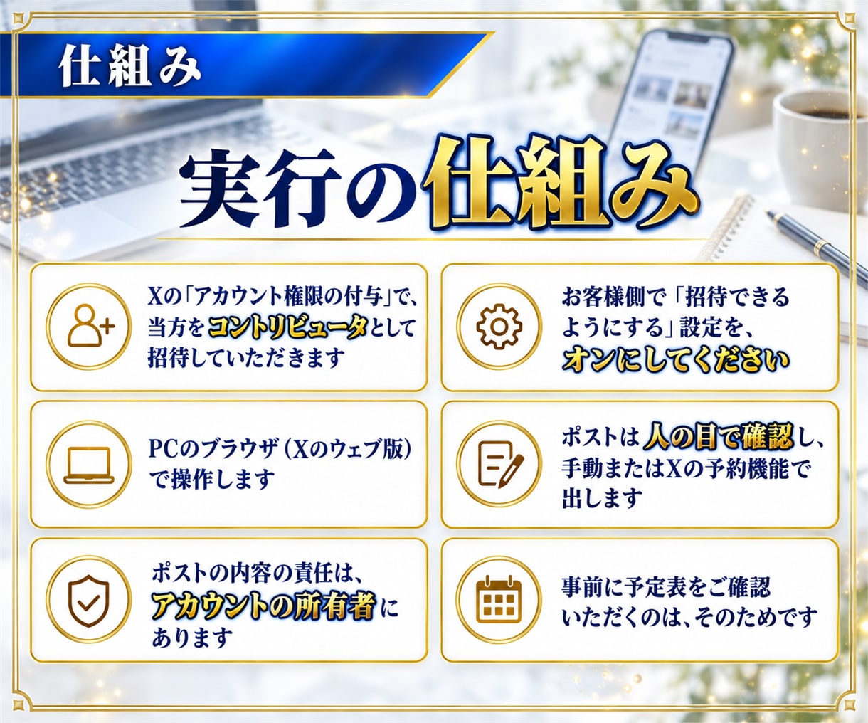 月12ポスト＋画像つき！X運用を1ヶ月代行します ポスト12本と画像を予定表で納品。定期購入可 イメージ5