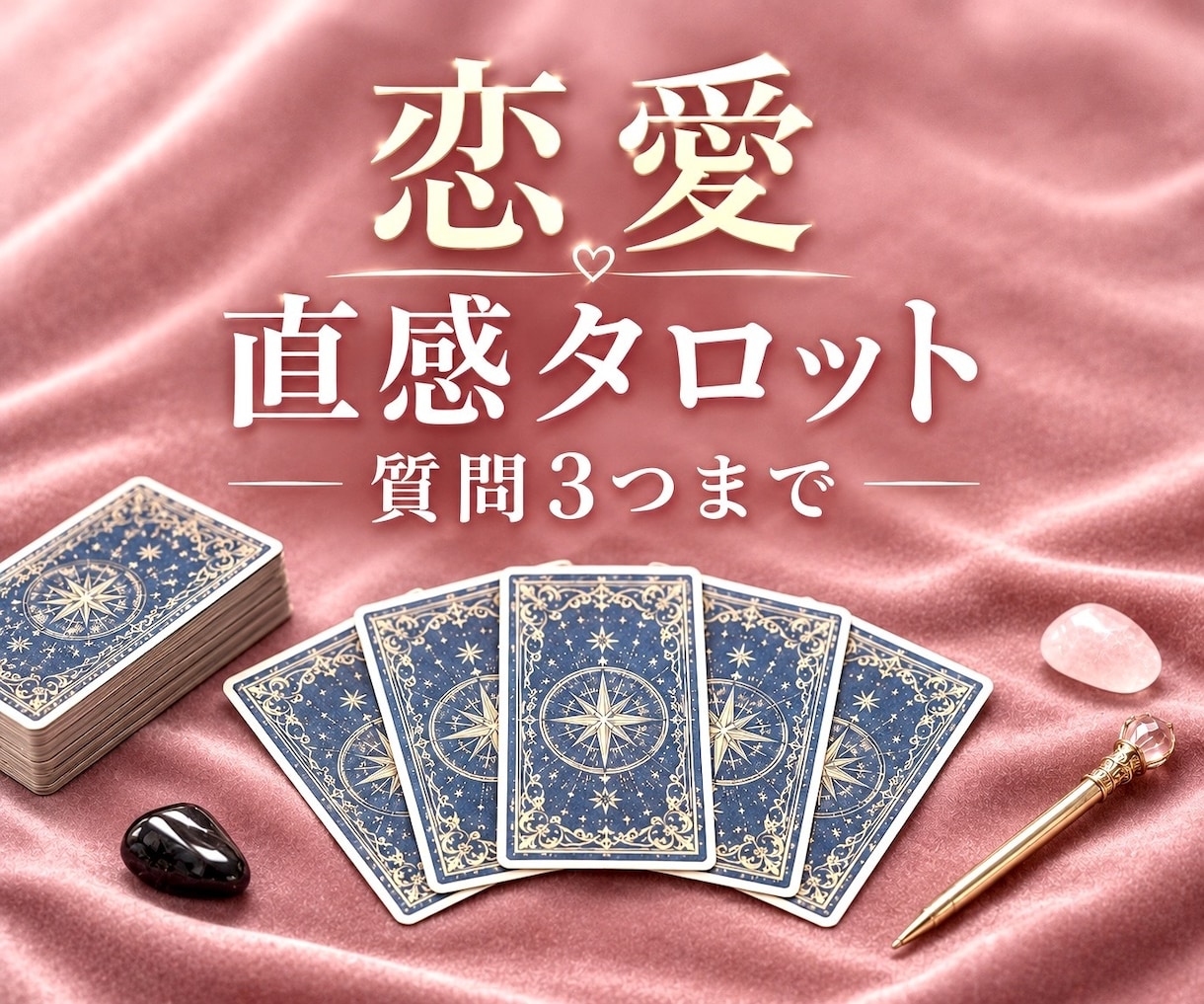 恋愛占い｜質問3つ✧直感タロットで丁寧に鑑定します ご縁の流れを優しく読み解き、不安な気持ちに寄り添います イメージ1