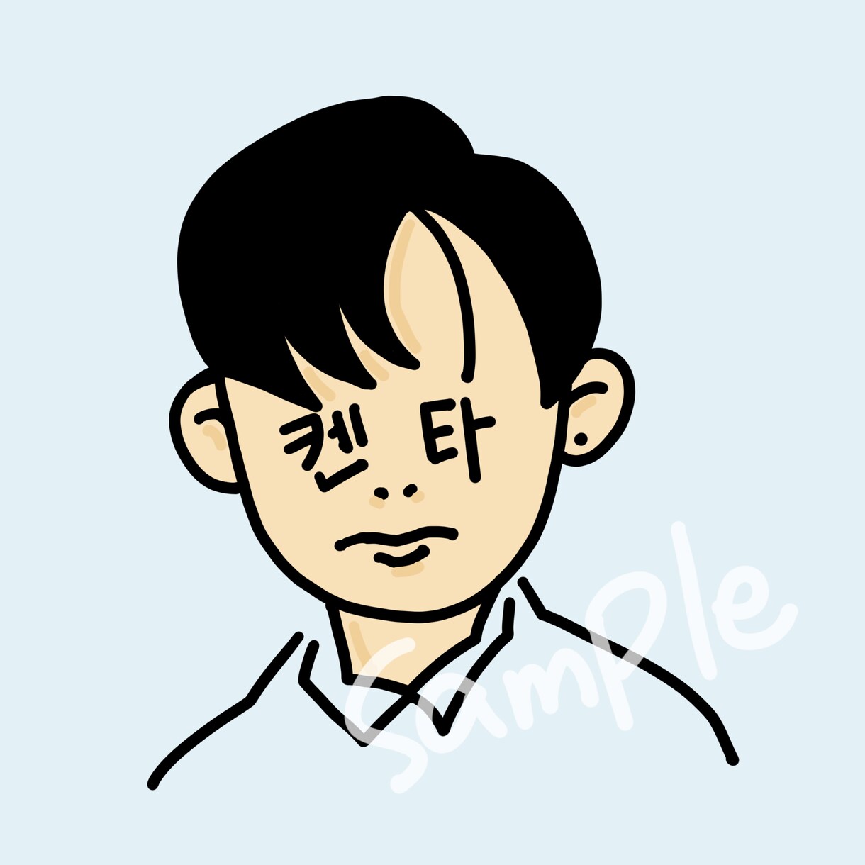個性的で目立つ！名入り似顔絵アイコン描きます SNSのアイコン、挿し絵などに！ イメージ2