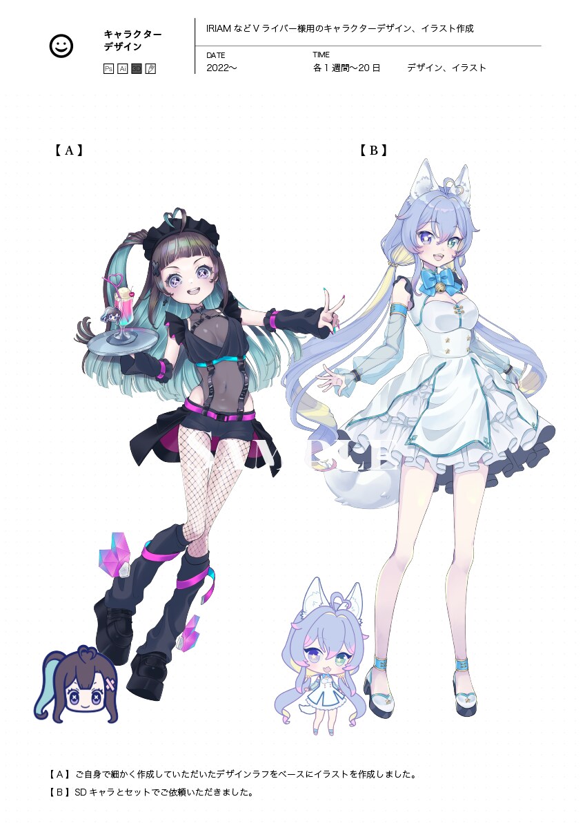 目を引くキラキラしたイラスト作成いたします 目を引く色使いと繊細なキャラクターや小物の描写が得意です イメージ2
