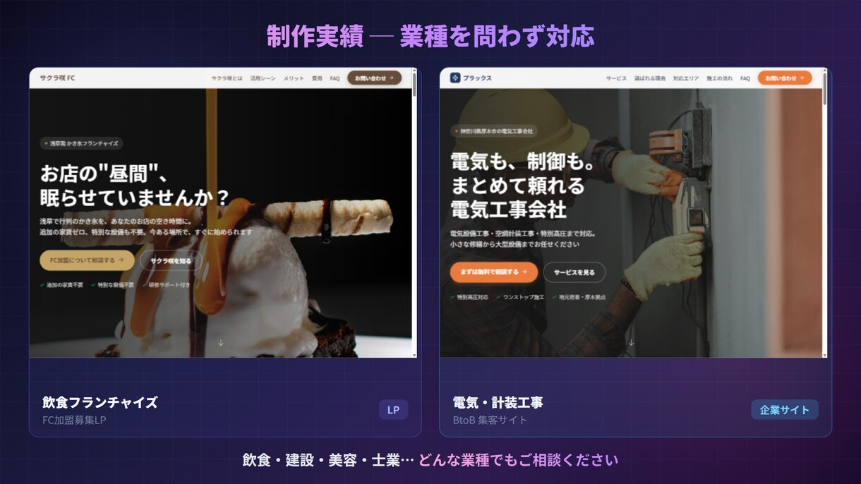 AI活用で5万円〜最短1週間でHP制作します テンプレ不使用！完全オリジナルのHPをAIで爆速制作 イメージ4