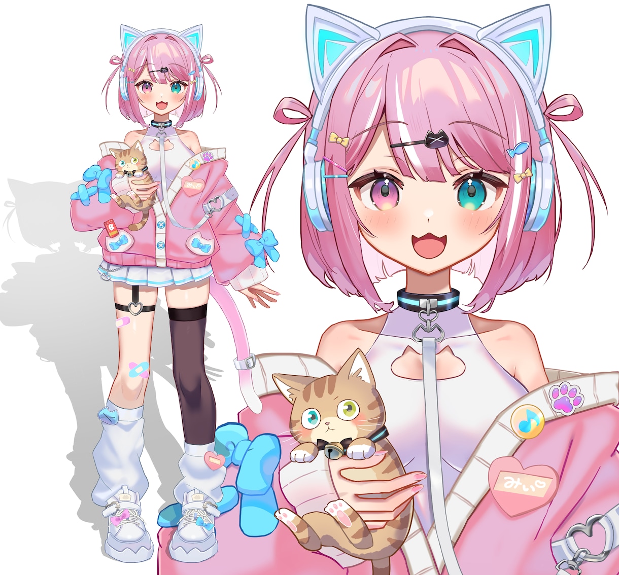 Vtuber立ち絵パーツ分けイラストを作成します デザインからパーツ分けまで行います！ イメージ2