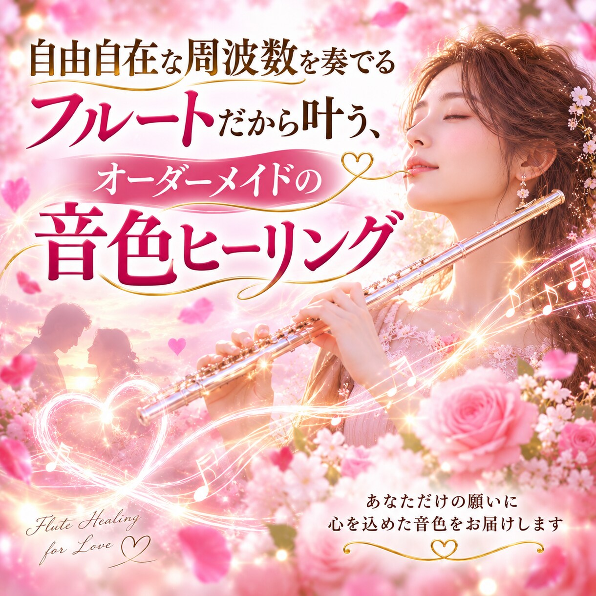 恋愛成就・幸せを願い♡本気で遠隔ヒーリングます 縁結び・復縁・恋愛成就等♡開運フルートレイキ遠隔ヒーリング イメージ3