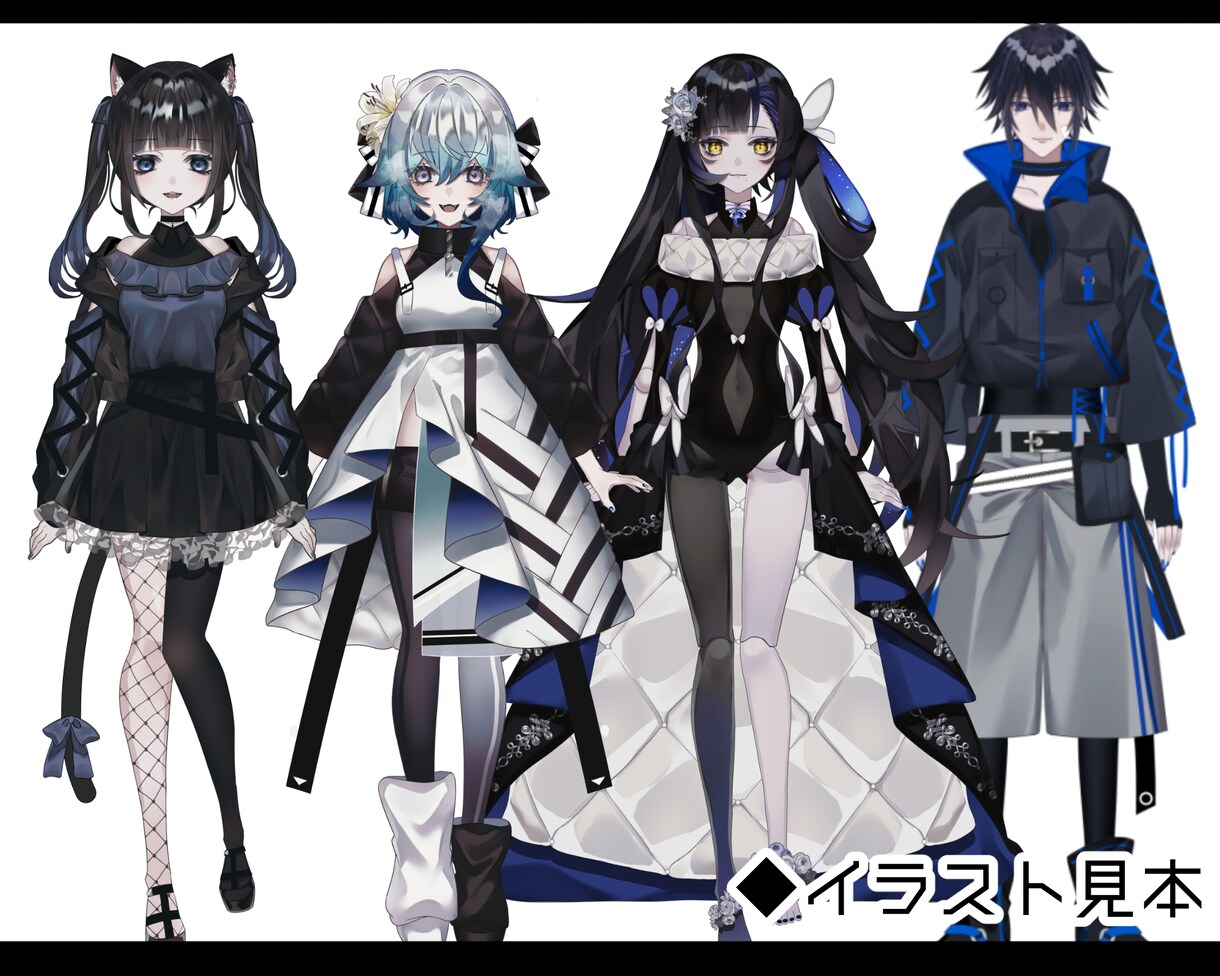 あなただけのVtuber用モデル作成します 男女どちらも可！キャラデザからモデリングまで承ります！！ イメージ3