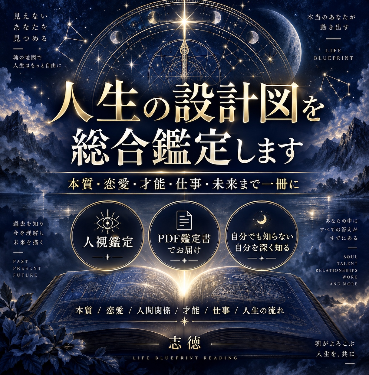 本当の自分と人生の流れを霊視総合鑑定します あなたの本質・恋愛・才能・仕事・未来を一冊にまとめます。 イメージ1