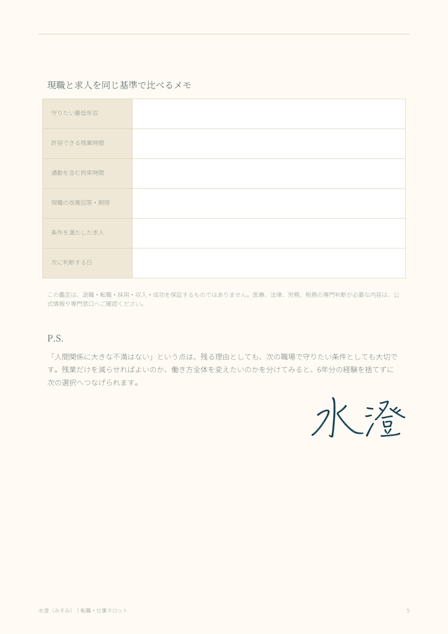 仕事・転職の迷いをタロットで優しく読み解きます 今の職場、転職のタイミング、これからの働き方を整理します イメージ8