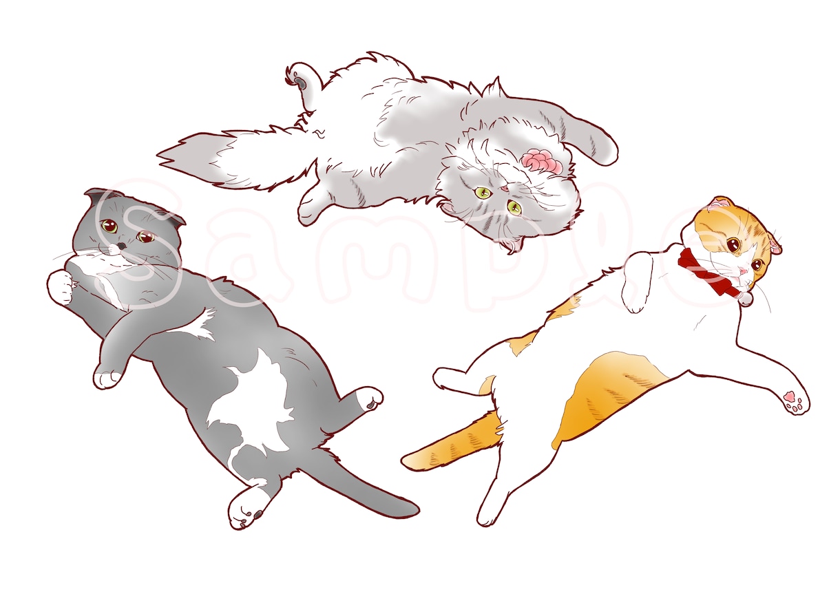 かわいい猫ちゃんの絵をお描きします ご自身用、ご家族お友達のプレゼント用にいかがしょうか？ イメージ9