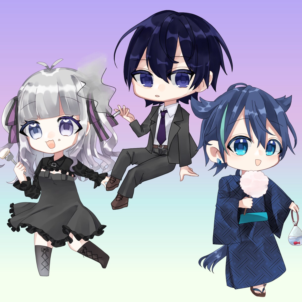 かわいい絵柄でイラスト制作行います 貴方だけのアイコン、立ち絵、デフォルメキャラ作成いたします。 イメージ3