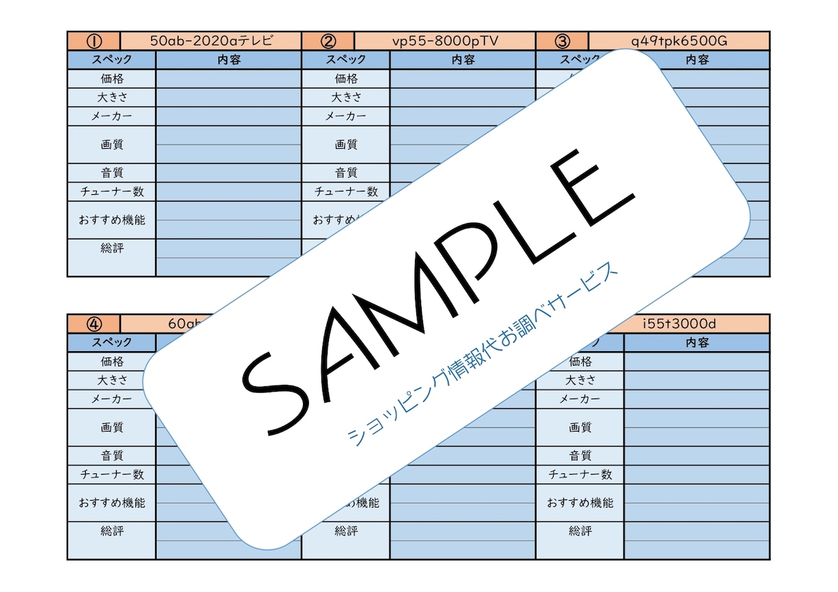ショッピング情報、お調べ代行します 効率良くお得に。あなたの求めるもの探します イメージ2