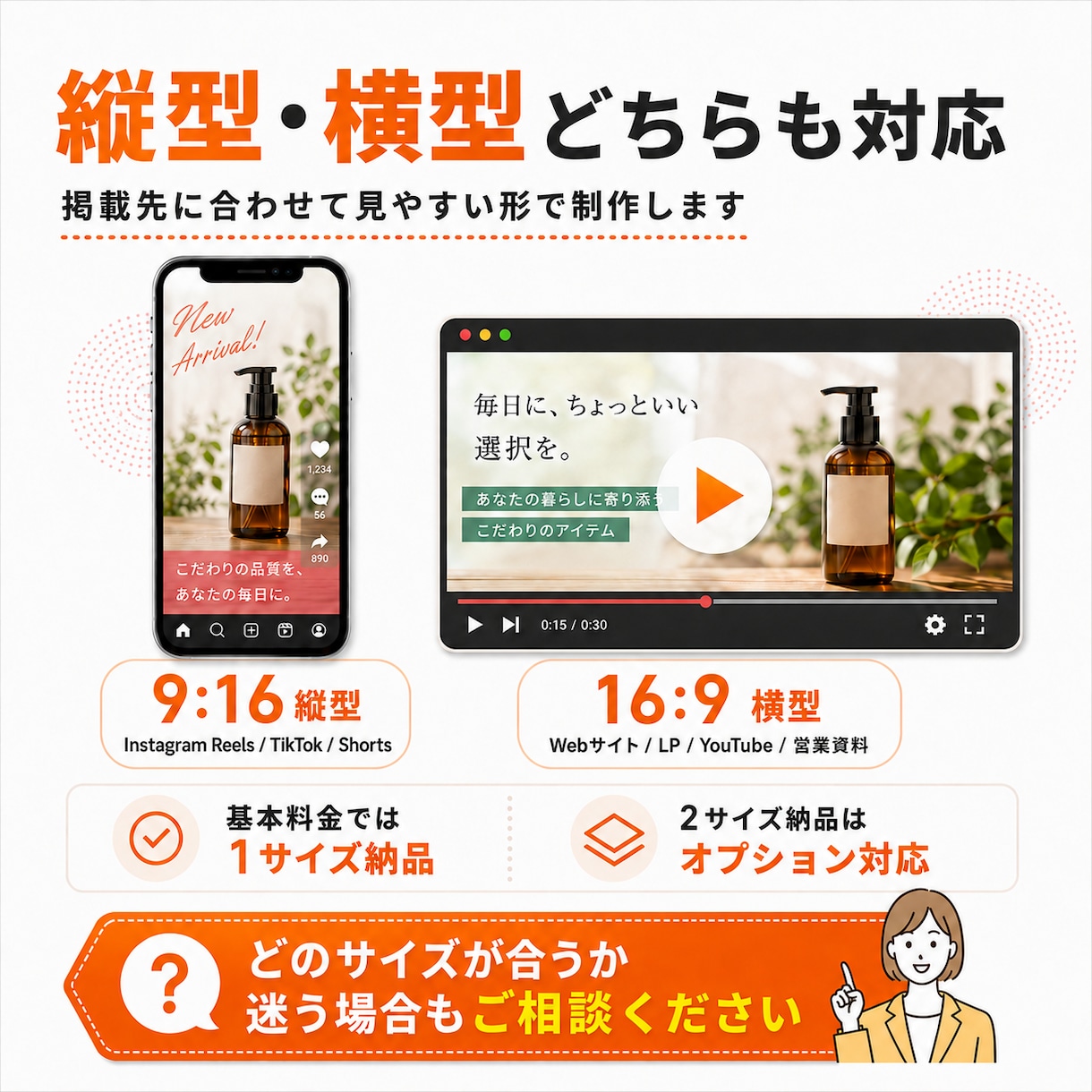 お持ちの素材から、伝わるPR動画を制作します 商品・サービスの魅力を短く分かりやすく動画化します イメージ7