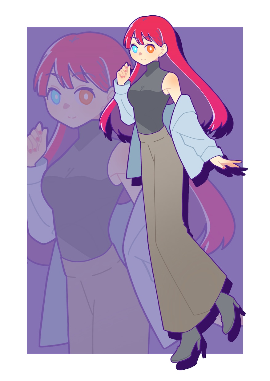 キャラクター立ち絵を制作いたします シンプルな塗りの全身立ち絵です。 イメージ7