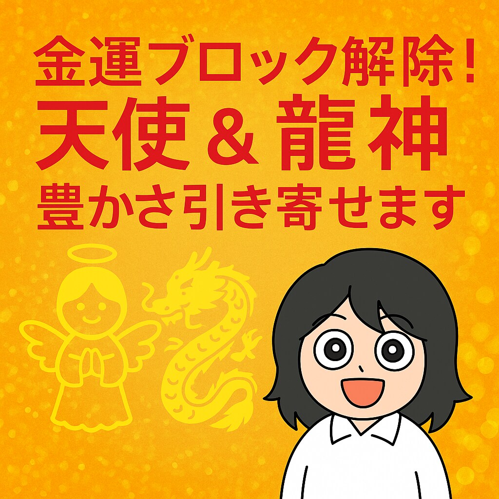 龍神と天使が導く金運アップ遠隔ヒーリングします 金運・豊かさの循環を整える遠隔ヒーリング イメージ1