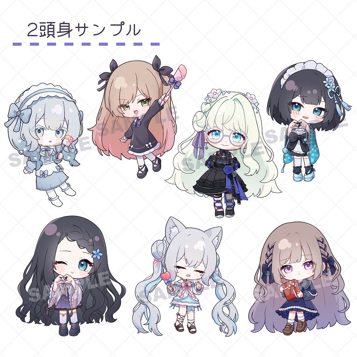 ミニキャラを制作します 商用利用OK！目を引くかわいいミニキャラをお届けします イメージ4