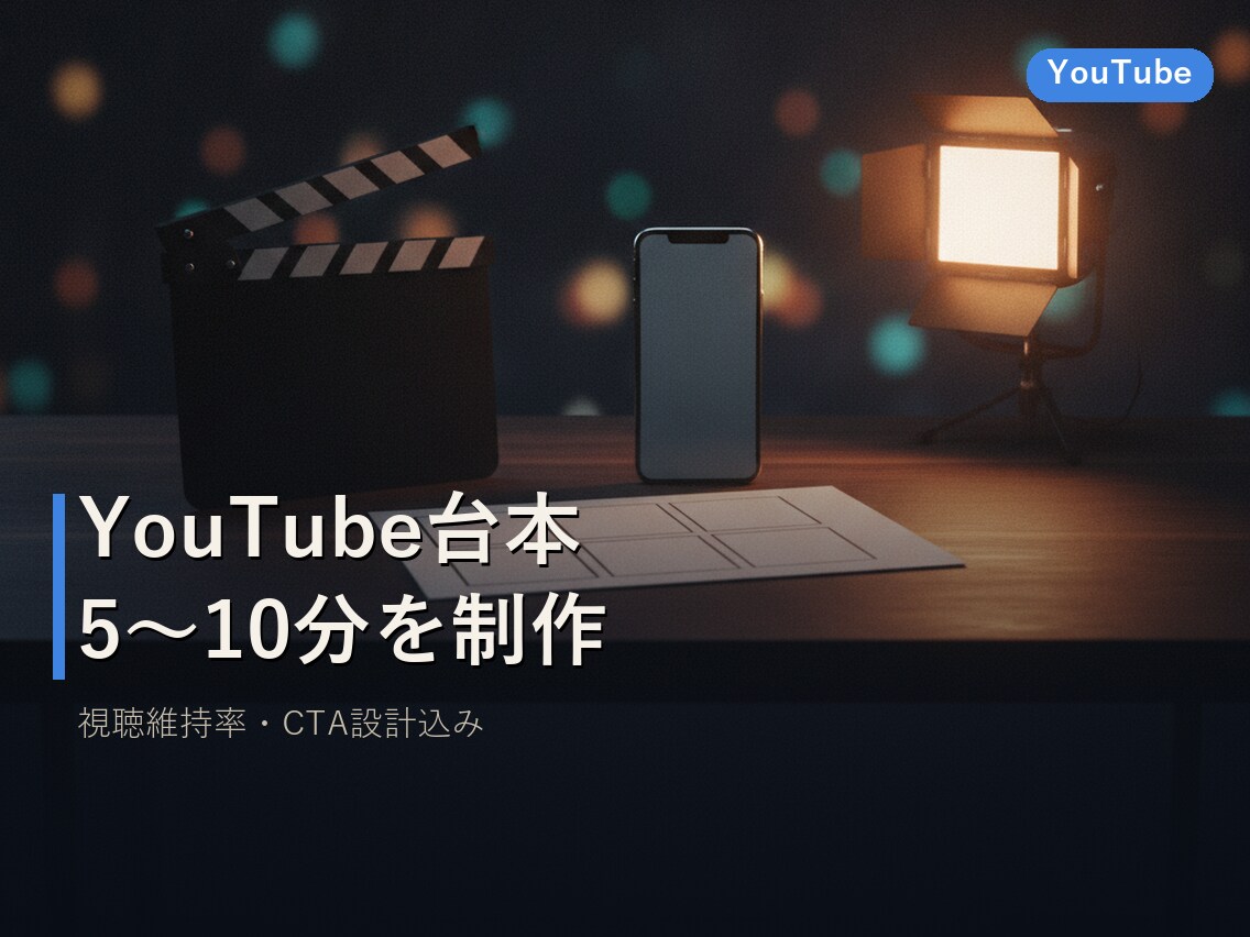 YouTube台本5〜10分を制作します 視聴維持率を意識したフック〜CTAの一本構成 イメージ1