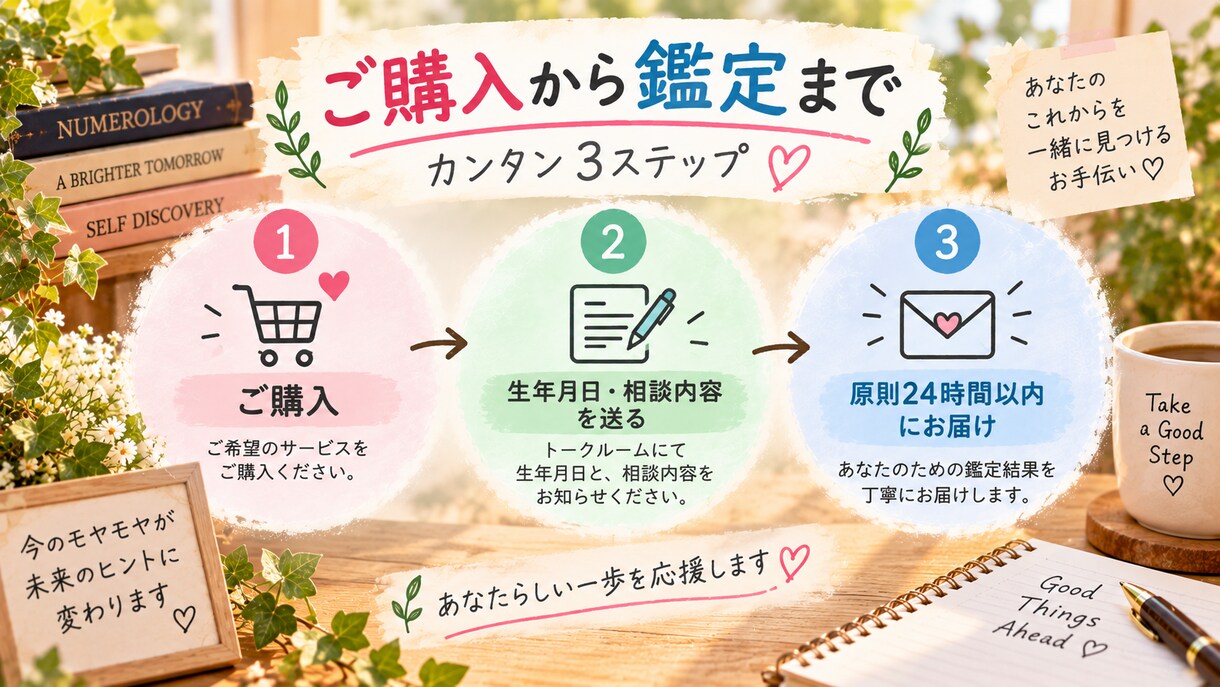 数秘術で辛口やけど愛ある本音鑑定します モヤモヤを整理して、今必要な言葉を届けます イメージ3