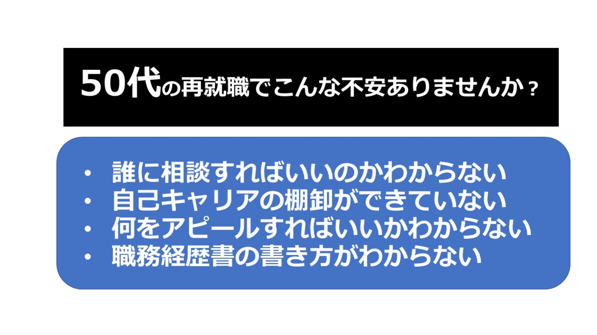 50代からの再就職 ☆成功へのサポートをします ☆支援実績5000名以上☆国家資格キャリアコンサルタント イメージ1