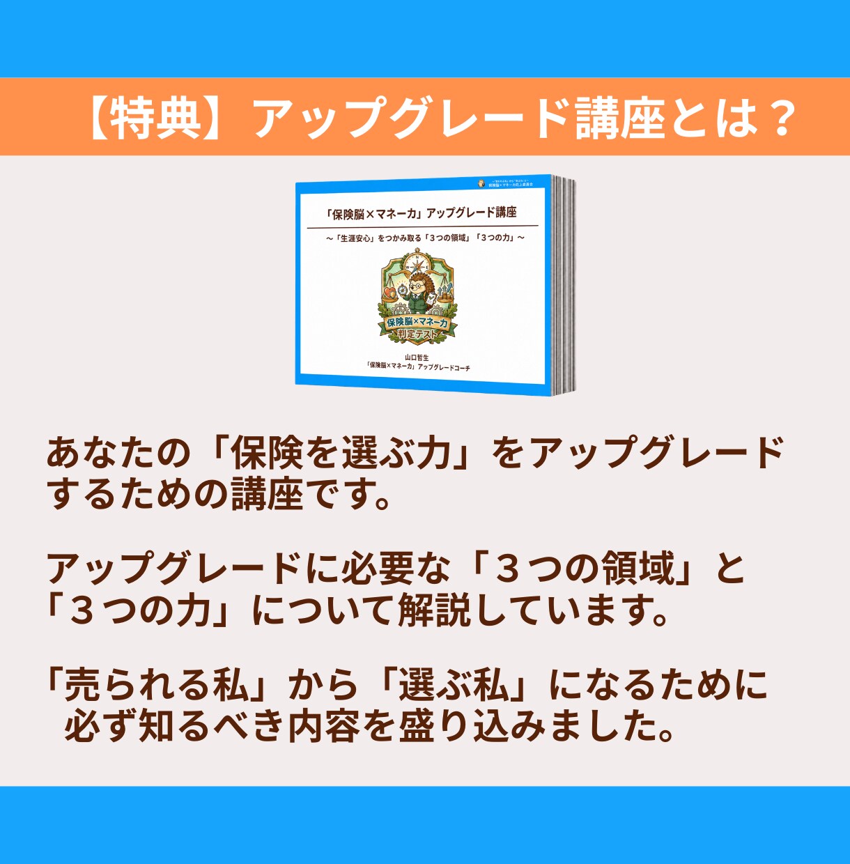 動画と音声付！あなたの保険を選ぶ力を診断します 6つの指標で図解カルテ化！あなたの保険の課題、CFP®が診断 イメージ9