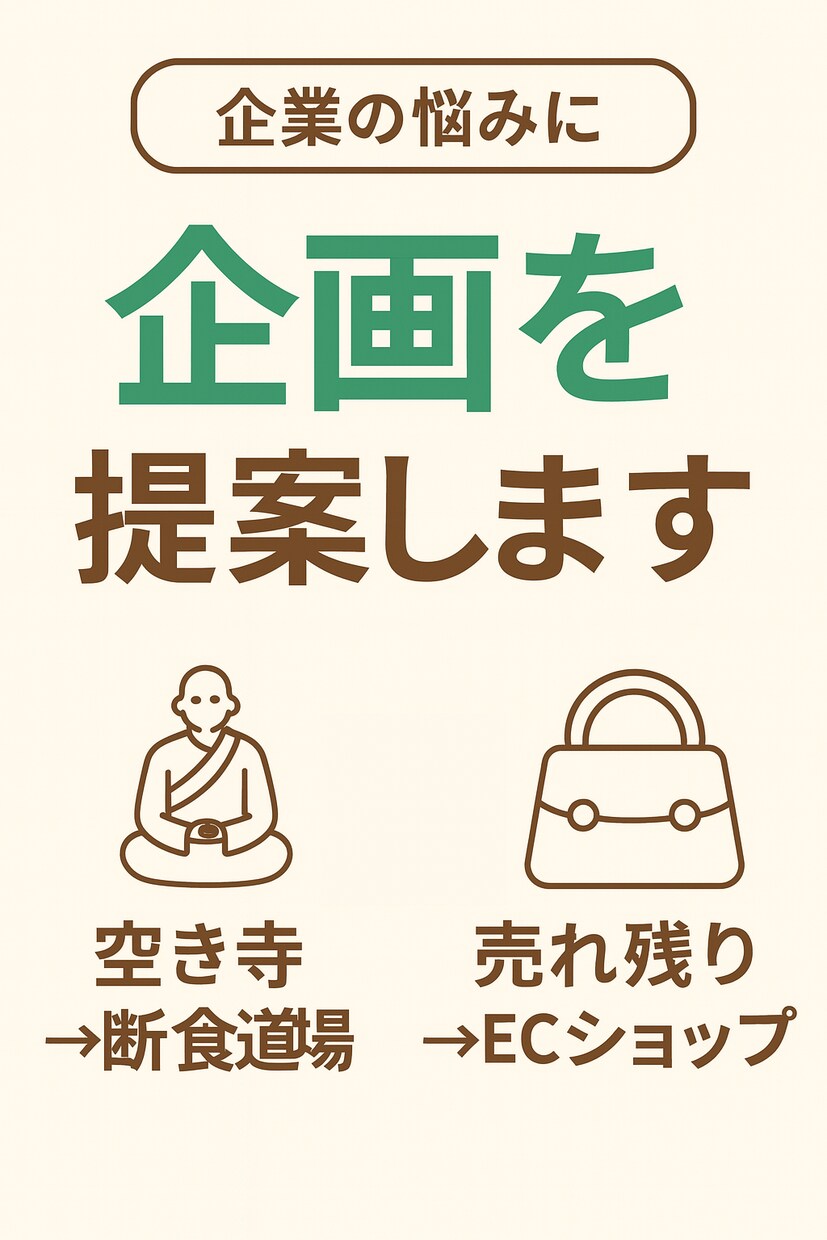 企業の悩みに応える企画を提案しますます ぼんやりした課題を“使える企画”に変えます イメージ1