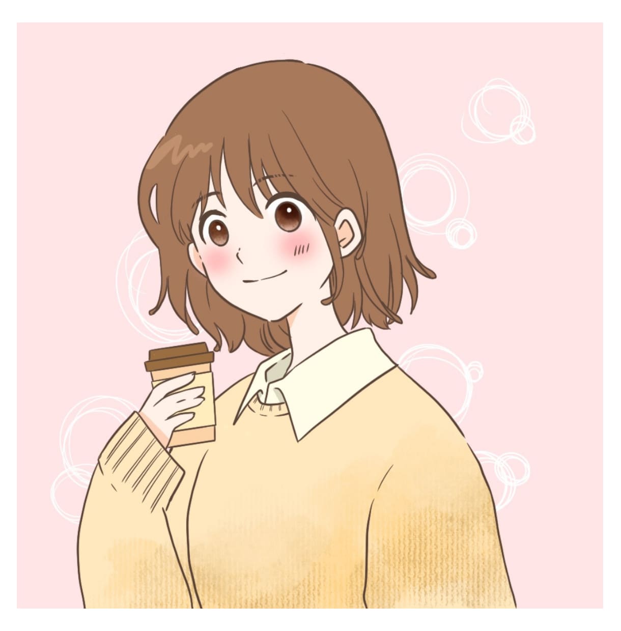 女性向け｜大人ゆるかわなSNSアイコン描きます 「やさしく大人っぽい印象」のアイコンを制作します。 イメージ2