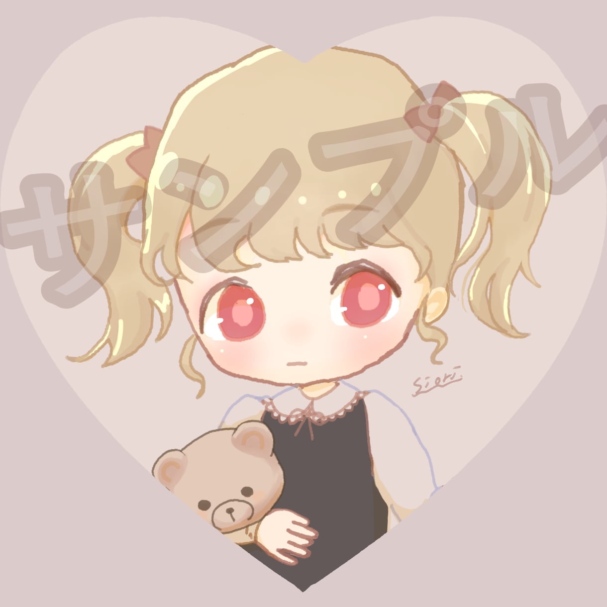 アイコン用のオリキャライラスト描きます あなたのオリジナルキャラクターをかわいくゆるふわデフォルメ化 イメージ1