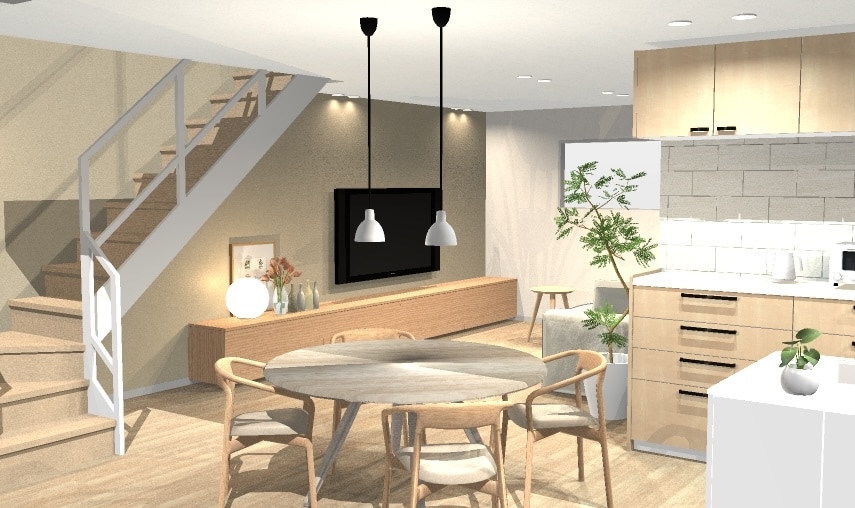 1部屋2カット◆内観パースを作成します "マイホーム検討中の方"あなたのお家を3D化してみませんか？ イメージ1
