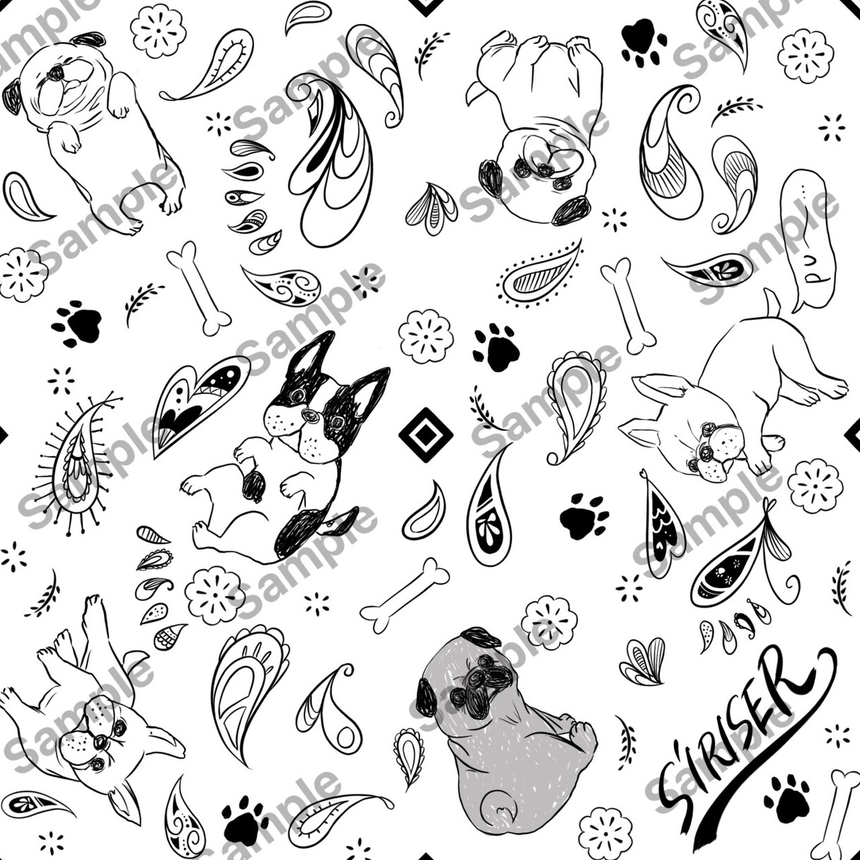 可愛い模様、背景画、壁紙などをかきます 壁紙やオリジナルのマーク、商品利用など何でも大丈夫です！ イメージ3