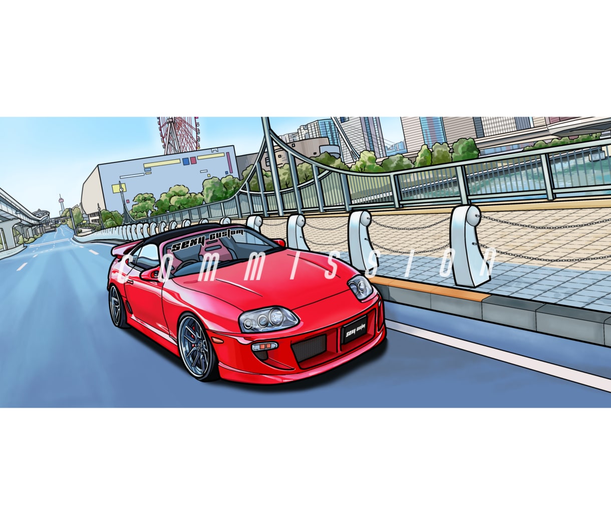 動物やマスコットキャラクターと車・バイクを描きます 商用・プレゼント・グッズ・ステッカーに◎乗物単体でもOK イメージ10