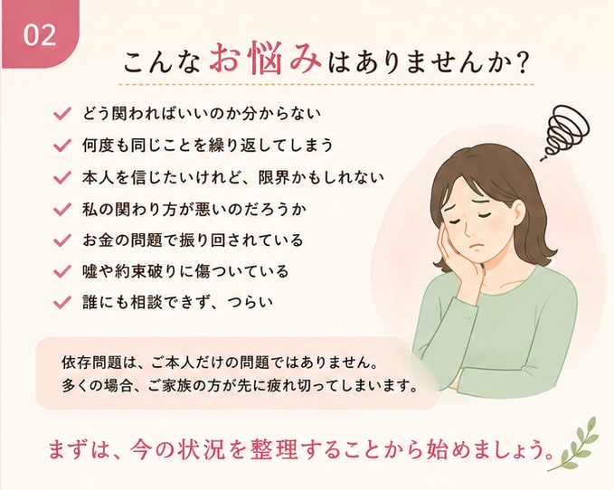 依存問題に悩むご家族へ「解決レター」を届けます 20年以上の支援経験から、具体的な一歩を提案します！ イメージ2